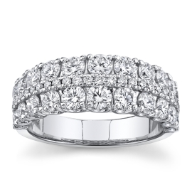 14k White Gold Diamond Wedding Ring 1 3/4 ct. tw.