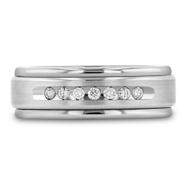 Triton Tungsten and 14k White Gold and Sterling Silver - 1/4 ct. tw.