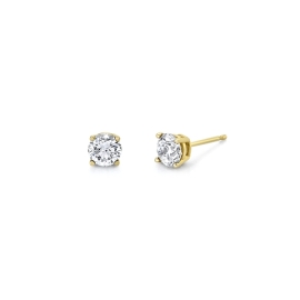 Eternalle Lab-Grown 14k Yellow Gold Solitaire Earrings 1 ct. tw.