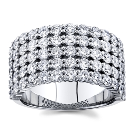 18k White Gold Diamond Wedding Ring 2 3/4 ct. tw.