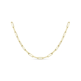 14k Yellow Gold 20" Paperclip Link Chain Necklace