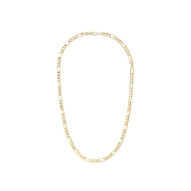 14k Yellow Gold 24" Concave Open Figaro Chain
