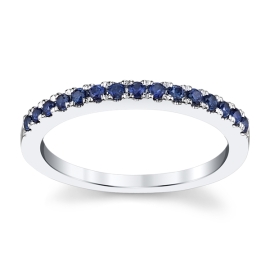 14k White Gold Blue Sapphire Fashion Ring ct. tw.