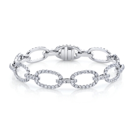 14k White Gold Diamond Bracelet 5 ct. tw.