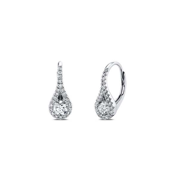 14k White Gold Diamond Earrings 5/8 ct. tw.