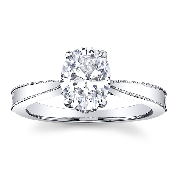 14k White Gold Diamond Engagement Ring Setting .05 ct. tw.