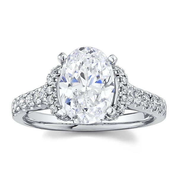 Divine 14k White Gold Diamond Engagement Ring Setting 3/8 ct. tw.