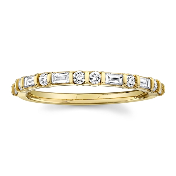 Suns and Roses 14k Yellow Gold Diamond Wedding Band 1/3 ct. tw.