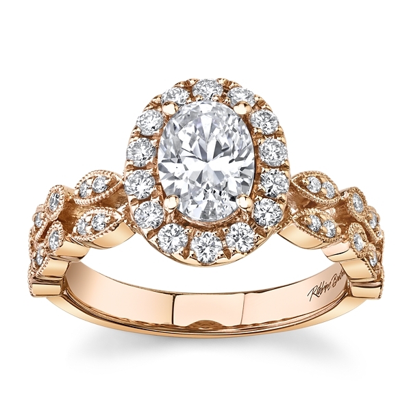 RB Signature 14k Rose Gold Diamond Engagement Ring Setting 3/8 ct. tw.