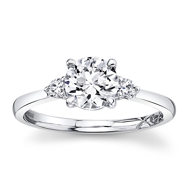 A.Jaffe 14k White Gold Diamond Engagement Ring Setting 1/10 ct. tw.