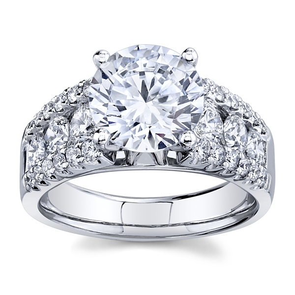 RB Signature 14k White Gold Diamond Engagement Ring Setting 1 1/3 ct. tw.