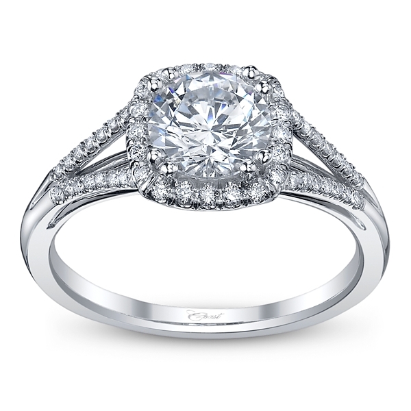Coast Diamond 14k White Gold Diamond Engagement Ring Setting