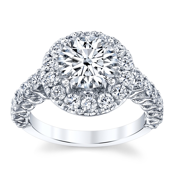 Divine 18k White Gold Diamond Engagement Ring Setting 1 1/3 ct. tw.