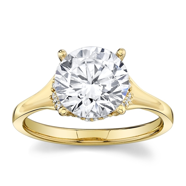 RB Signature 14k Yellow Gold Diamond Engagement Ring Setting 1/8 ct. tw.