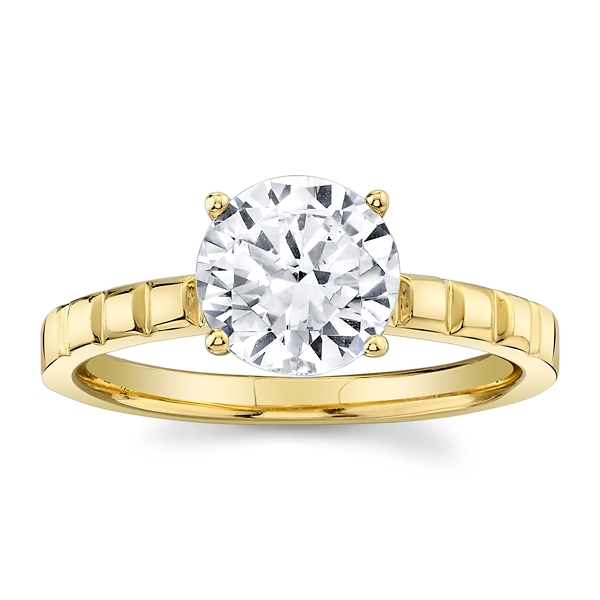 14k Yellow Gold Diamond Engagement Ring Setting .02 ct. tw.