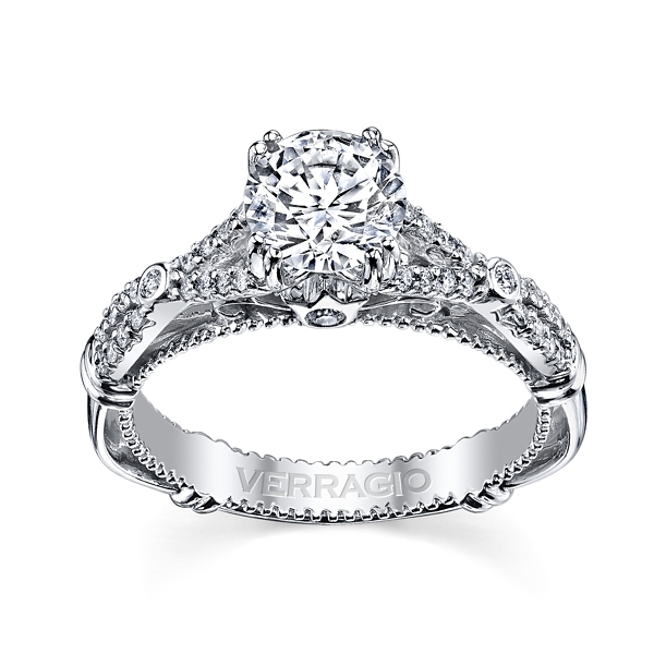 Verragio 14k White Gold Diamond Engagement Ring Setting