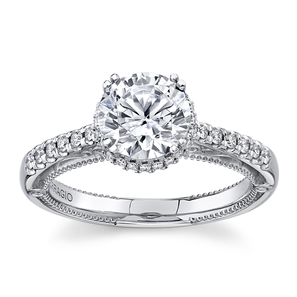 Verragio 18k White Gold Diamond Engagement Ring Setting 1/4 ct. tw.