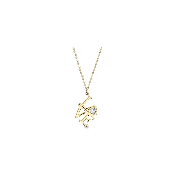 Shy Creation 14k Yellow Gold Diamond Necklace 1/10 ct. tw.
