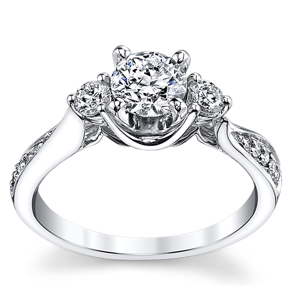 Utwo 14k White Gold Diamond Engagement Ring 7/8 ct. tw.