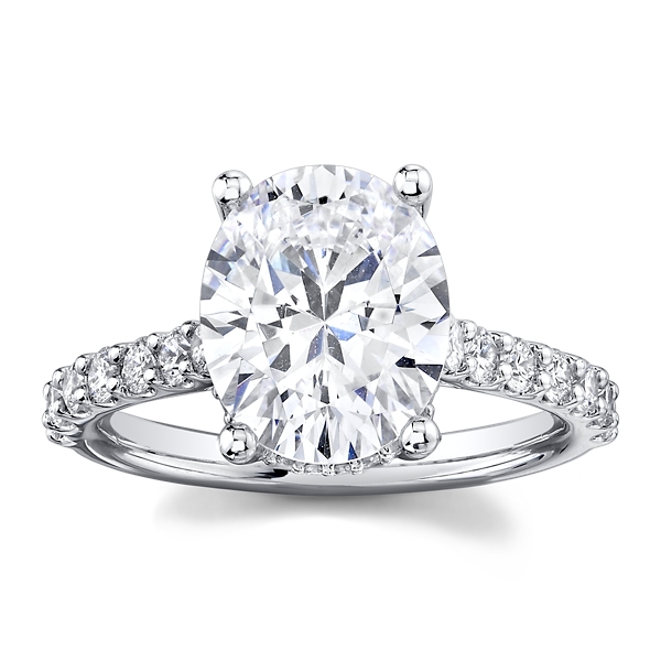 LUXE 14k White Gold Diamond Engagement Ring Setting 1/2 ct. tw.