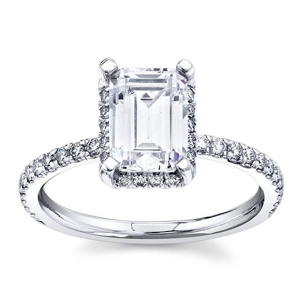 Gabriel & Co. 14k White Gold Diamond Engagement Ring Setting 3/8 ct. tw.
