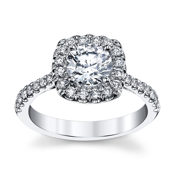 Coast Diamond 14k White Gold Diamond Engagement Ring Setting 3/8 ct. tw.