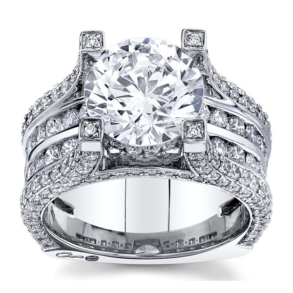A.Jaffe Platinum Diamond Engagement Ring Setting 2 1/4 ct. tw.