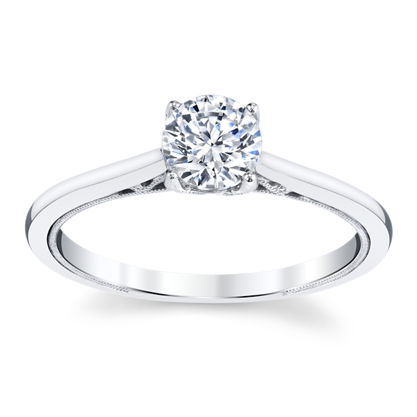 Kirk Kara 14k White Gold Engagement Ring Setting
