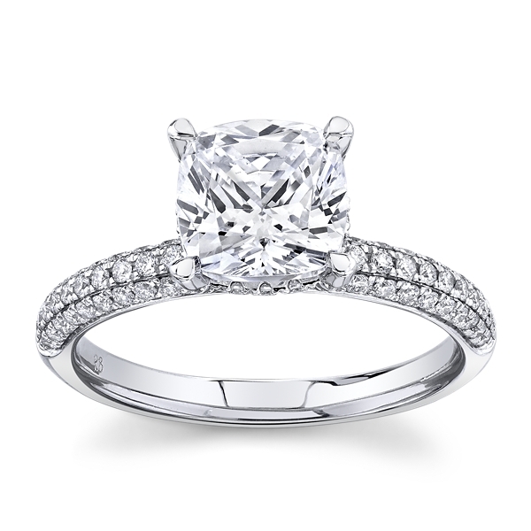 RB Signature 14k White Gold Diamond Engagement Ring Setting 1/2 ct. tw.
