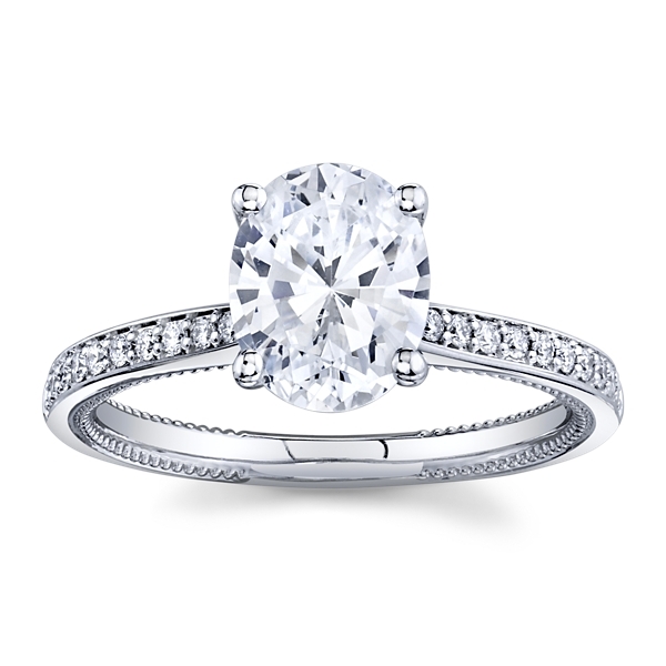 Verragio 14k White Gold Diamond Engagement Ring Setting 1/8 ct. tw.