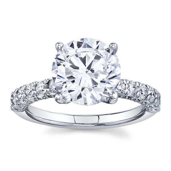 RB Signature 14k White Gold Diamond Engagement Ring Setting 3/4 ct. tw.