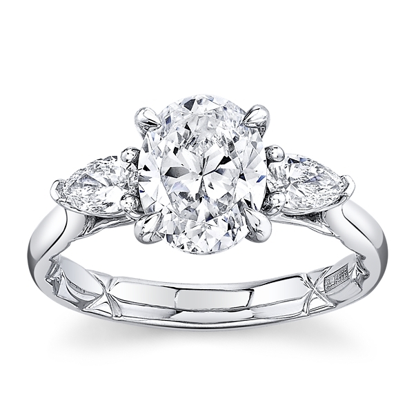 A.Jaffe Platinum Diamond Engagement Ring Setting 3/8 ct. tw.