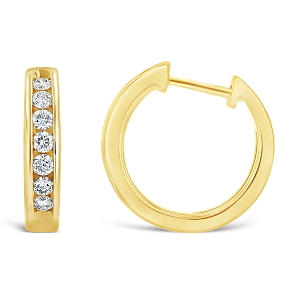 14k Yellow Gold Diamond Earrings 1/2 ct. tw.