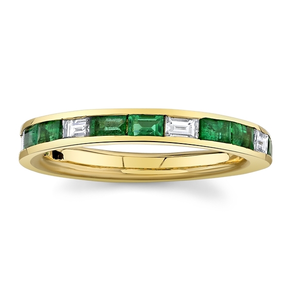 Mark Henry 18k Yellow Gold Emerald Diamond Fashion Ring 1/4 ct. tw.