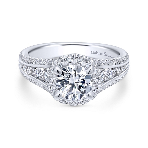 Gabriel & Co. 14k White Gold Diamond Engagement Ring Setting 1 ct. tw.