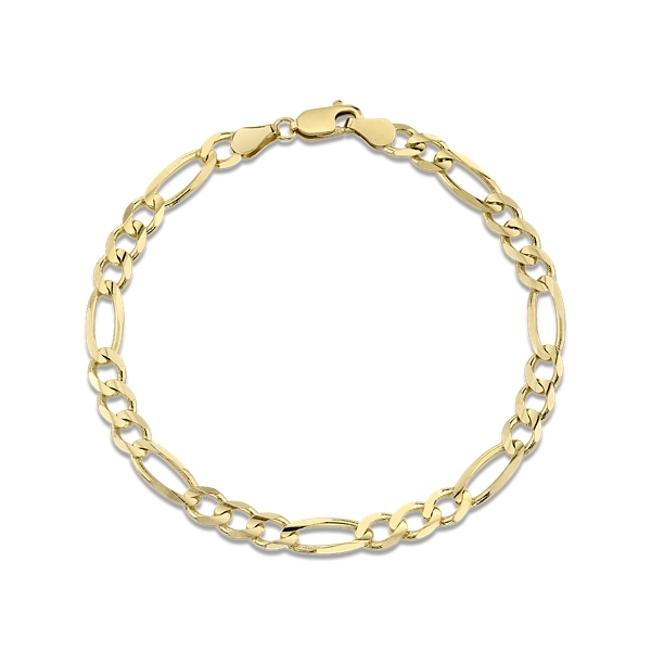 14k Yellow Gold 8.5" Figaro Chain Bracelet