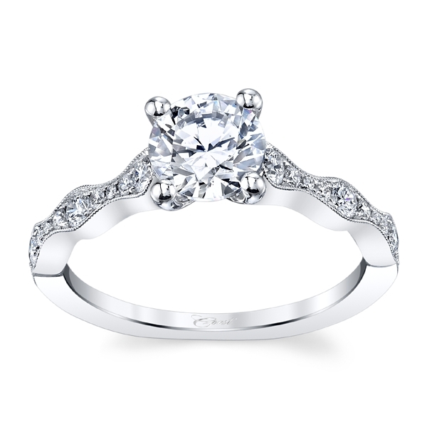 Coast Diamond 14k White Gold Diamond Engagement Ring Setting 1/4 ct. tw.