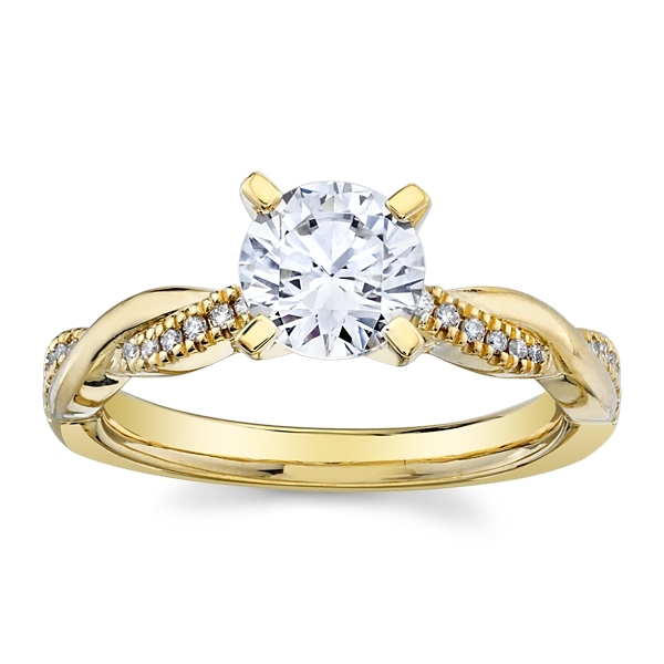 RB Signature 14k Yellow Gold Diamond Engagement Ring Setting .07 ct. tw.