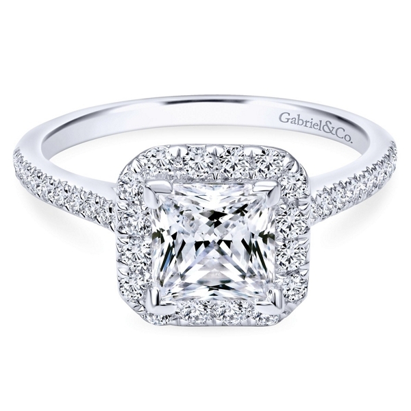 Gabriel & Co. 14k White Gold Diamond Engagement Ring Setting 1/3 ct. tw.