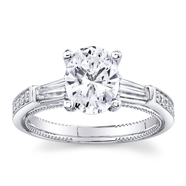 Verragio 18k White Gold Diamond Engagement Ring Setting 5/8 ct. tw.
