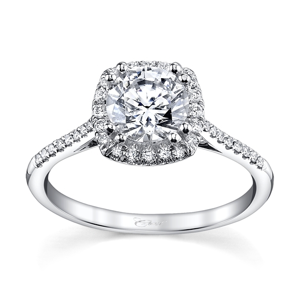 Coast Diamond 14k White Gold Diamond Engagement Ring Setting 1/6 ct. tw.