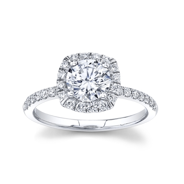 Coast Diamond 14k White Gold Diamond Engagement Ring Setting 1/3 ct. tw.