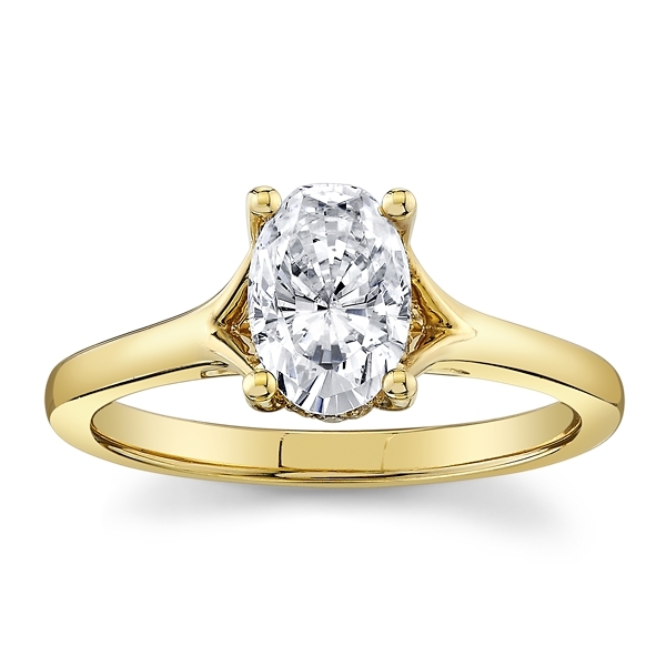 14k Yellow Gold Diamond Engagement Ring Setting .05 ct. tw.