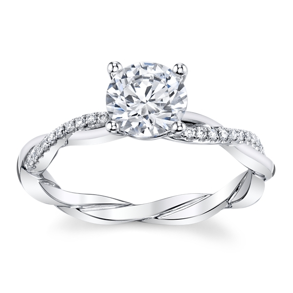 Coast Diamond 14k White Gold Diamond Engagement Ring Setting .08 ct. tw.