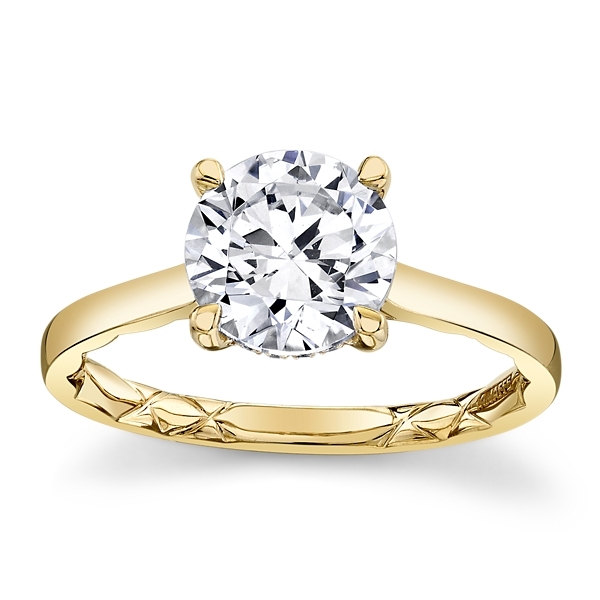 A.Jaffe 14k Yellow Gold Diamond Engagement Ring Setting .07 ct. tw.
