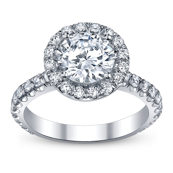 Michael M Ladies 18k White Gold Diamond Engagement Ring