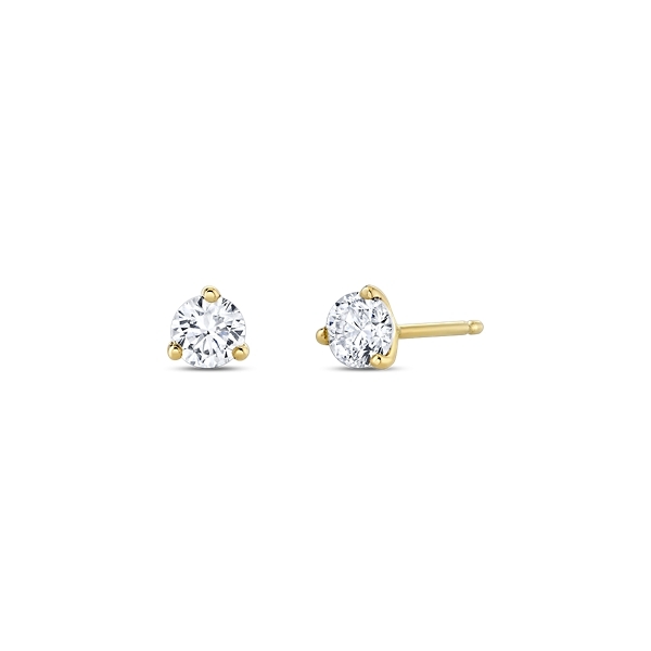 14k Yellow Gold Solitaire Diamond Earrings 1/2 ct. tw.
