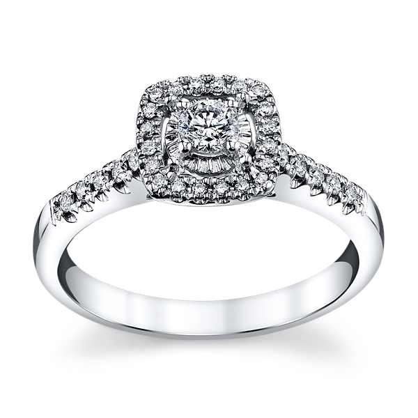Cherish 14k White Gold Diamond Engagement Ring 1/3 ct. tw.