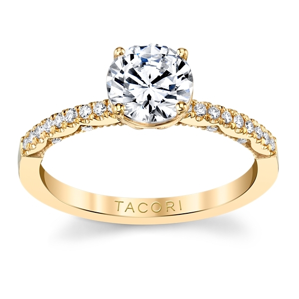 Tacori 14k Yellow Gold Diamond Engagement Ring Setting 1/6 ct. tw.