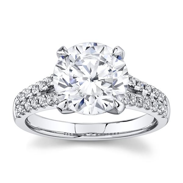 LUXE 14k White Gold Diamond Engagement Ring Setting 1/3 ct. tw.